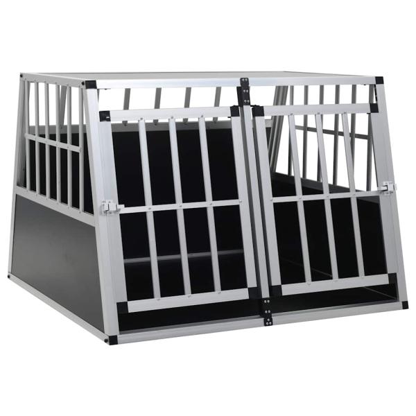 ARDEBO.de - Hundetransportbox mit Doppeltür 94 x 88 x 69 cm
