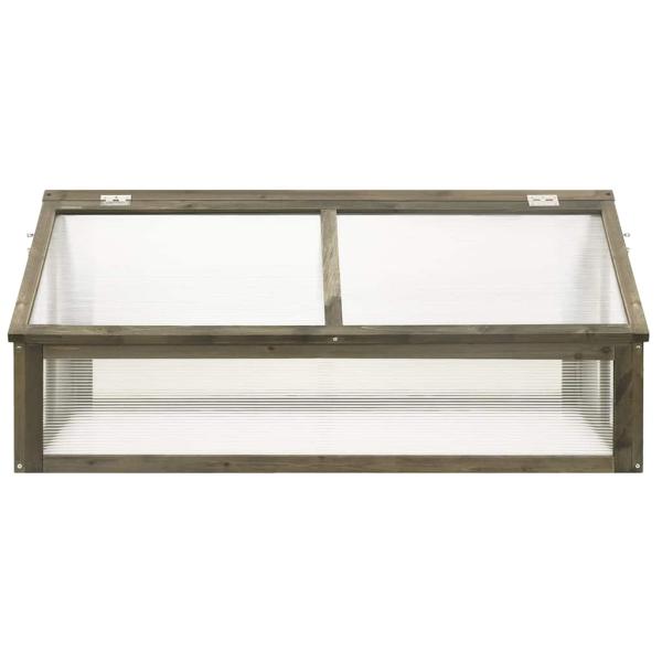 Gewächshaus Grau 114x80x50 cm Tannenholz