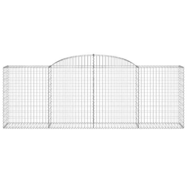Gabione mit Hochbogen 300x50x100/120 cm Verzinktes Eisen