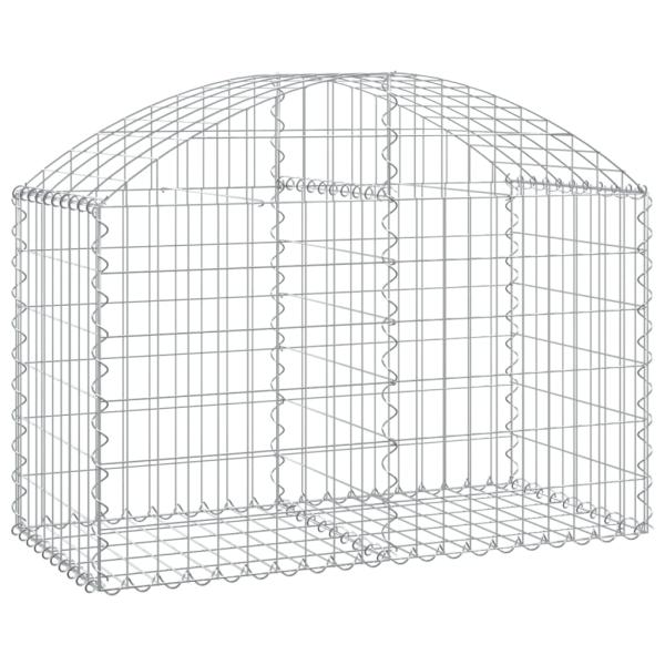 Gabione mit Hochbogen 100x50x60/80 cm Verzinktes Eisen