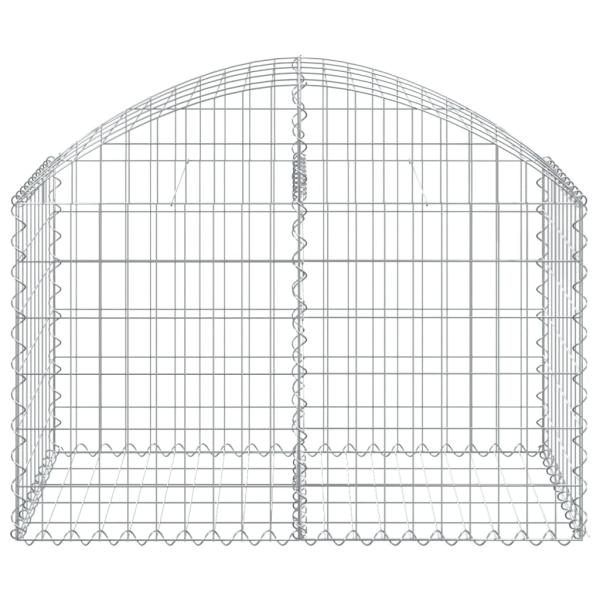 Gabione mit Hochbogen 100x50x60/80 cm Verzinktes Eisen