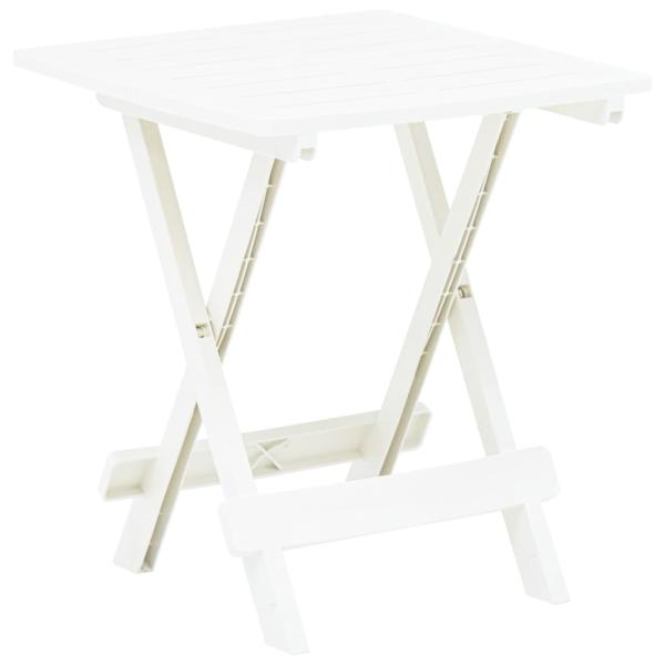 ARDEBO.de - Gartentisch Klappbar Weiß 45x43x50 cm Kunststoff