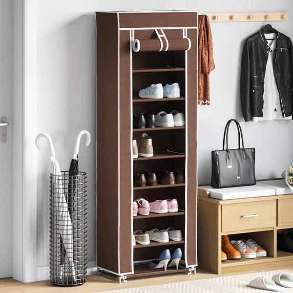 ARDEBO.de - Schuhschrank Schuhregal 8 Schicht 57 x29 x162 cm Braun