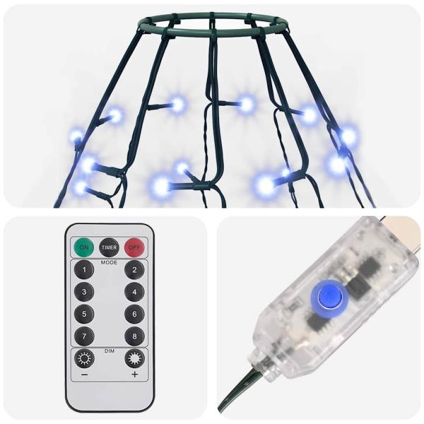 Weihnachtsbaum-Lichternetz mit 400 LEDs Blau 400 cm