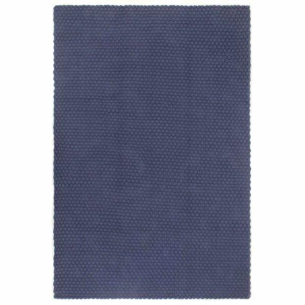 ARDEBO.de - Teppich Rechteckig Marineblau 160x230 cm Baumwolle