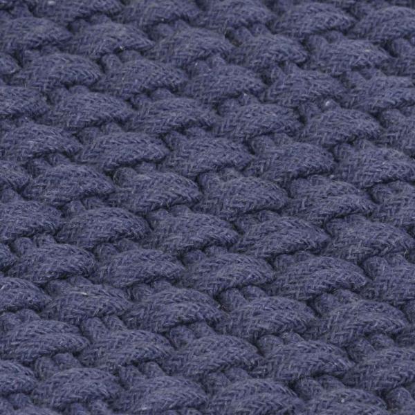 Teppich Rechteckig Marineblau 160x230 cm Baumwolle