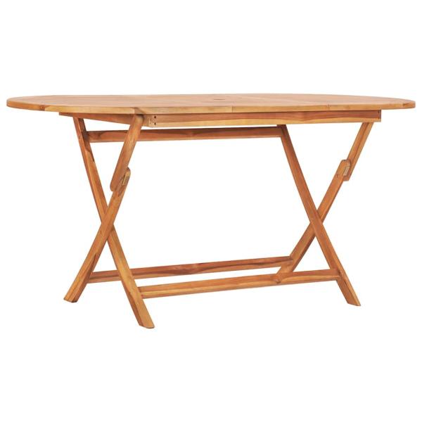 7-tlg. Garten-Essgruppe Klappbar Massivholz Teak