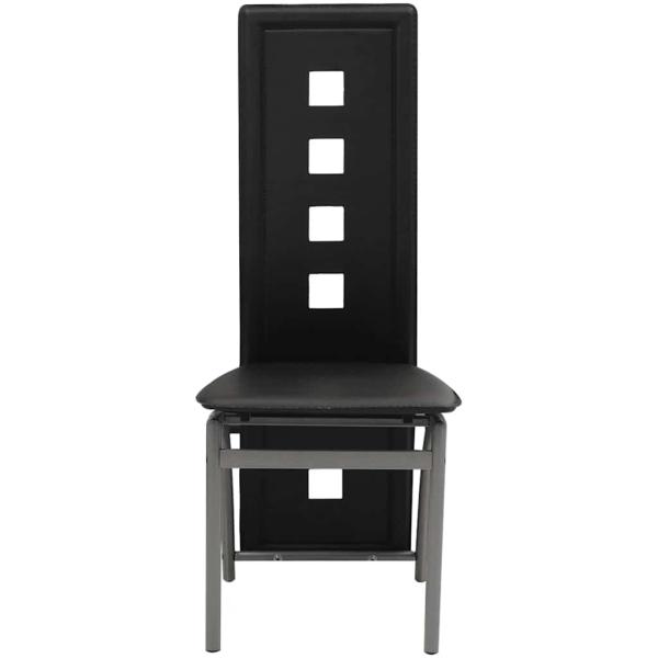 Esszimmerst?hle 2 Stk. Schwarz Kunstleder