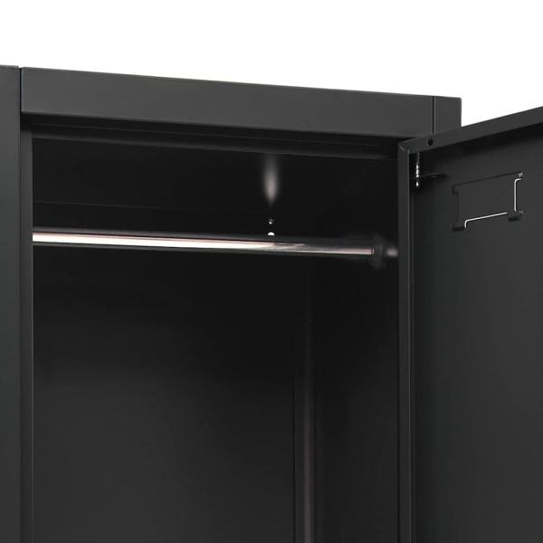 Schließfachschrank Anthrazit 38x45x180 cm Stahl
