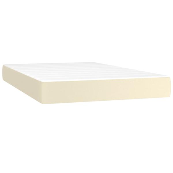 Boxspringbett mit Matratze Creme 120x200 cm Kunstleder