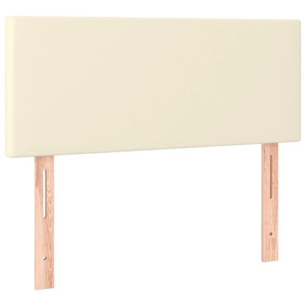 Boxspringbett mit Matratze Creme 120x200 cm Kunstleder