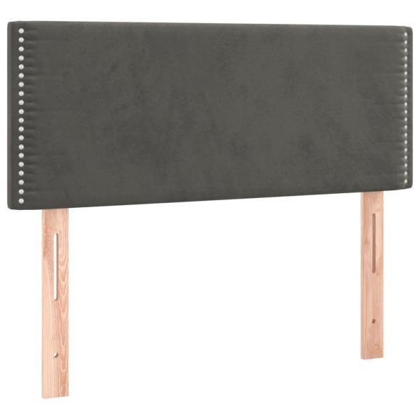 Boxspringbett mit Matratze Dunkelgrau 120x200 cm Samt