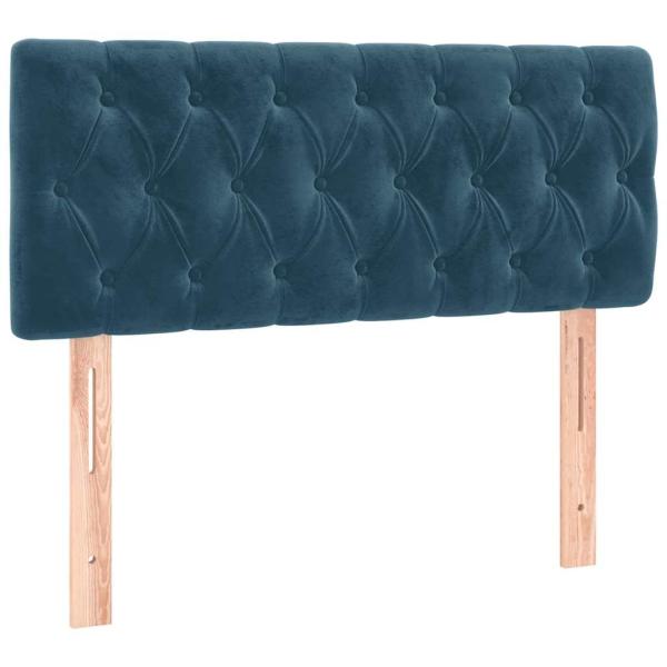 Boxspringbett mit Matratze Dunkelblau 120x200 cm Samt