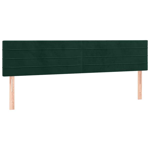 Boxspringbett mit Matratze Dunkelgrün 200x200 cm Samt