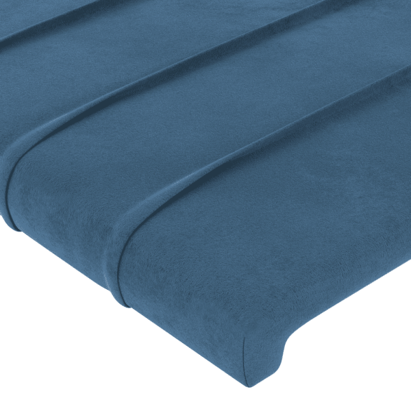 Boxspringbett mit Matratze Dunkelblau 80x200 cm Samt