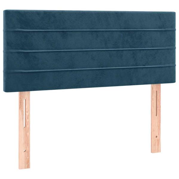 Boxspringbett mit Matratze Dunkelblau 80x200 cm Samt