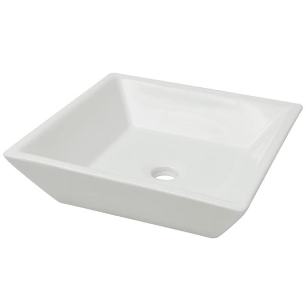 Waschbecken Quadratisch Keramik Wei? 41,5 x 41,5 x 12 cm