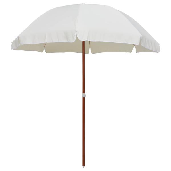 ARDEBO.de - Sonnenschirm mit Stahl-Mast 240 cm Sandweiß