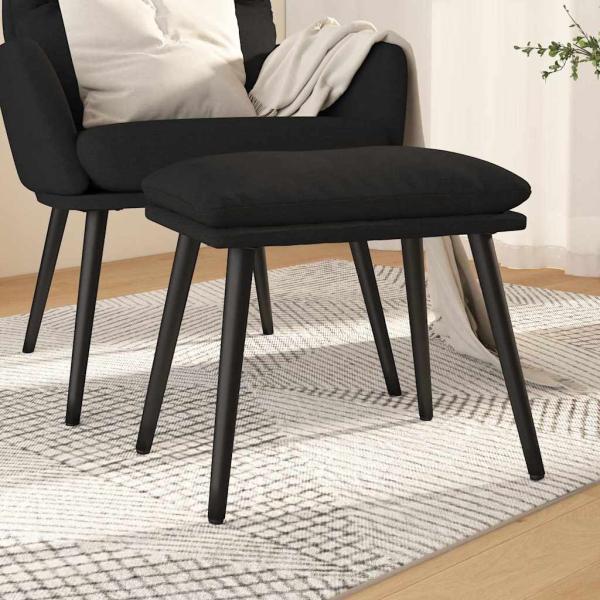 ARDEBO.de - Fu?hocker Schwarz 45x29,5x35 cm Stoff