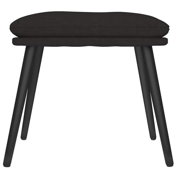 Fu?hocker Schwarz 45x29,5x35 cm Stoff
