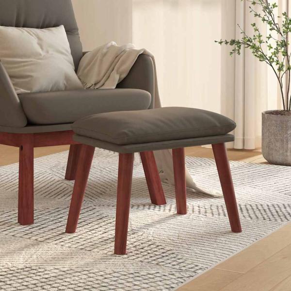 ARDEBO.de - Fußhocker Grau 45x29,5x35 cm Kunstleder