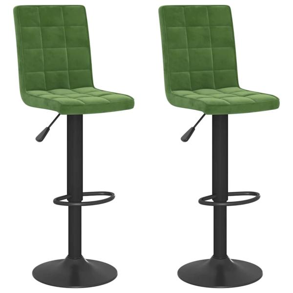 Barhocker 2 Stk. Dunkelgr?n Samt