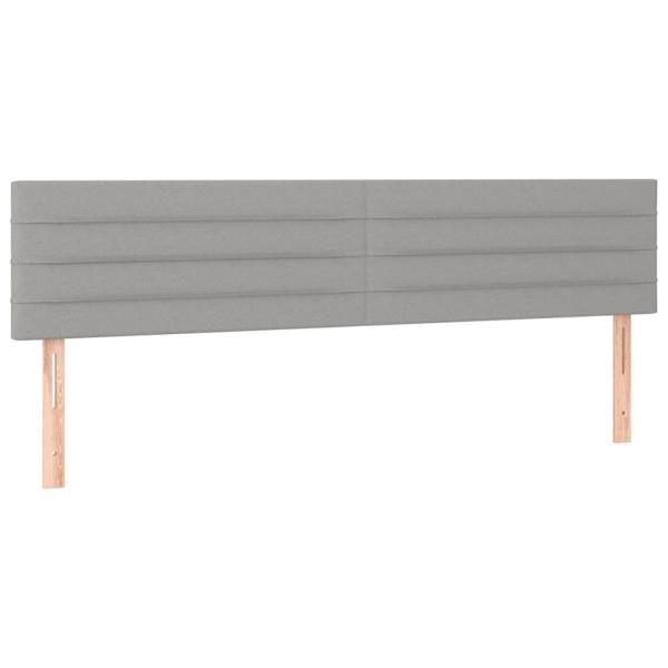 Kopfteile Hellgrau 180x5x78/88 cm Stoff