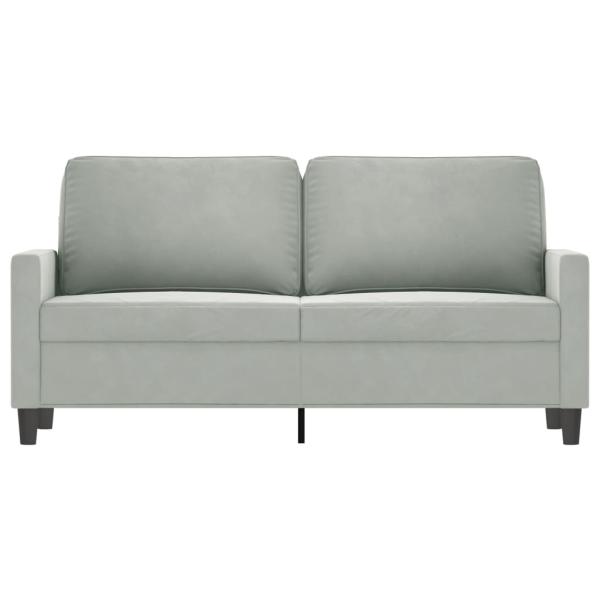 2-Sitzer-Sofa Hellgrau 140 cm Samt