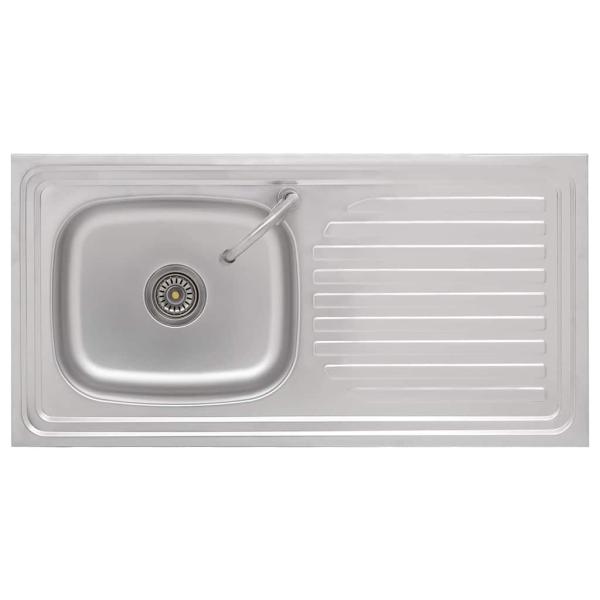 Camping-Spüle mit Wasserhahn Edelstahl