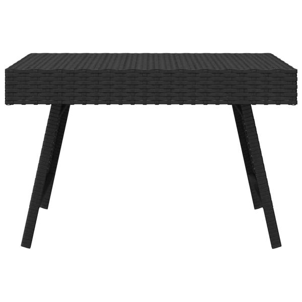 Beistelltisch Klappbar Schwarz 60x40x38 cm Poly Rattan