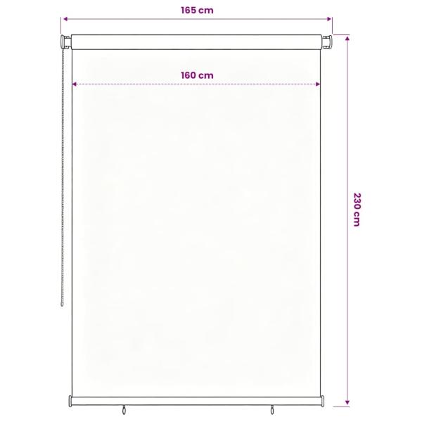 Außenrollo 165 (B)x230 (H) cm Blau HDPE