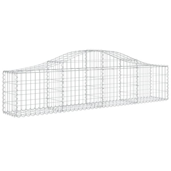 Gabione mit Hochbogen 200x30x40/60 cm Verzinktes Eisen