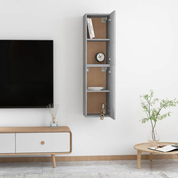 ARDEBO.de - 2 stk. Beton Grau Holzwerkstoff