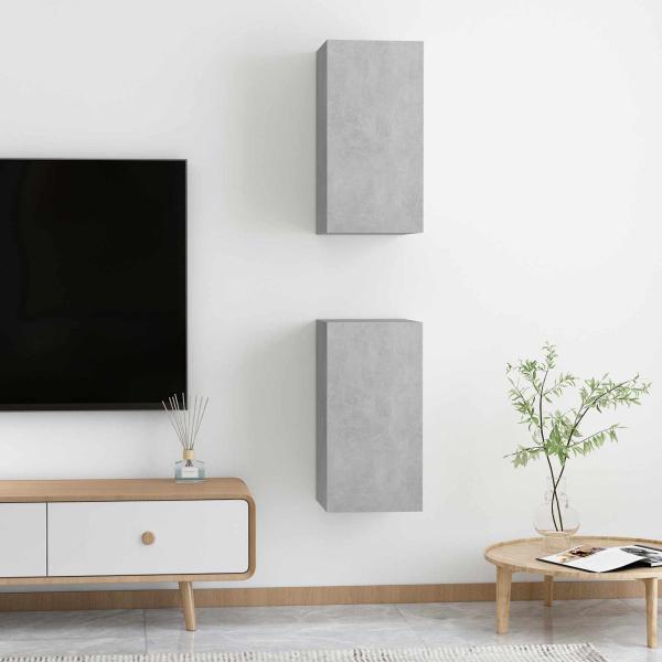 2 stk. Beton Grau Holzwerkstoff