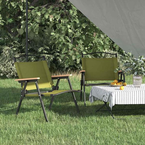 ARDEBO.de - Campingst?hle 2 Stk. Gr?n 54x43x59 cm Oxford-Gewebe