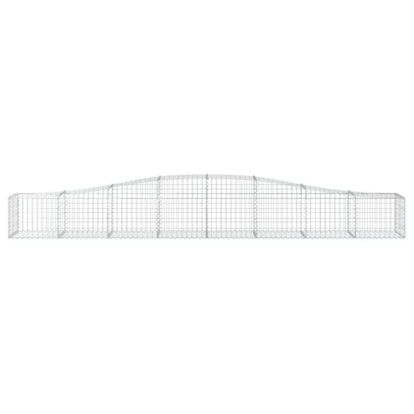 Gabione mit Hochbogen 400x50x40/60 cm Verzinktes Eisen