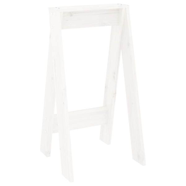Hocker 2 Stk. Weiß 40x40x75 cm Massivholz Kiefer