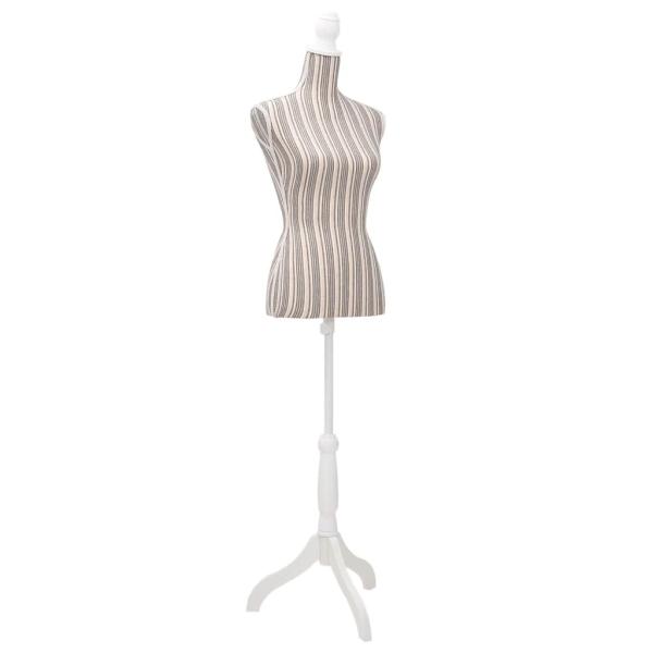 ARDEBO.de - Damenbüste Schneiderpuppe Büste Torso Mannequin Leinen mit Streifen