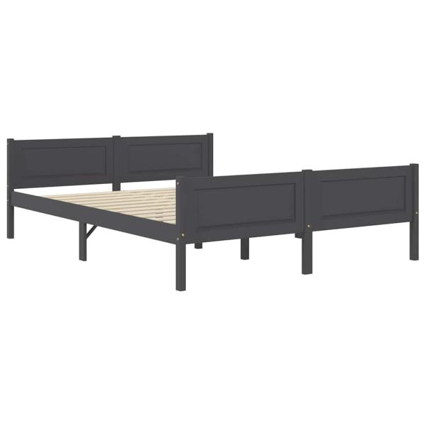 Massivholzbett Kiefer Grau 160x200 cm