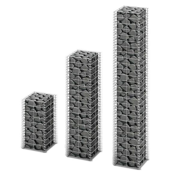 ARDEBO.de - Gabionen-Set 3-tlg. Verzinkter Draht