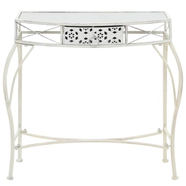 Beistelltisch Französischer Stil Metall 82x39x76 cm Weiß