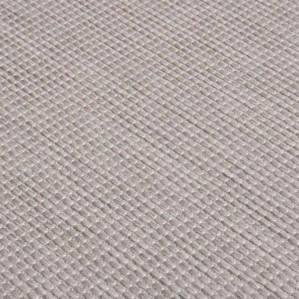 Outdoor-Teppich Flachgewebe 80x150 cm Hellgrau