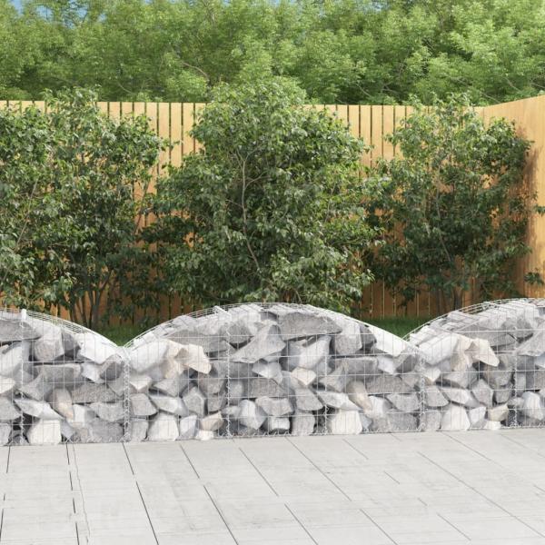 ARDEBO.de - Gabione mit Hochbogen 150x50x40/60 cm Verzinktes Eisen