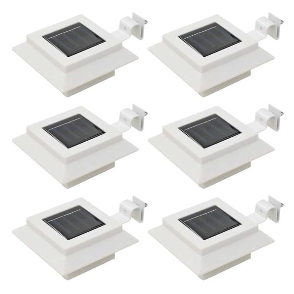 ARDEBO.de - Outdoor Solarleuchten 6 Stück LED Quadratisch 12 cm Weiß