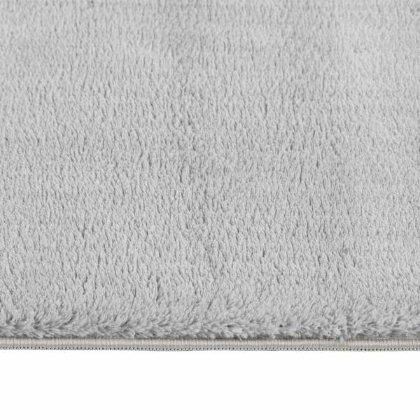 Teppich Waschbar Flauschig Kurzflor 160x230 Rutschfest Grau
