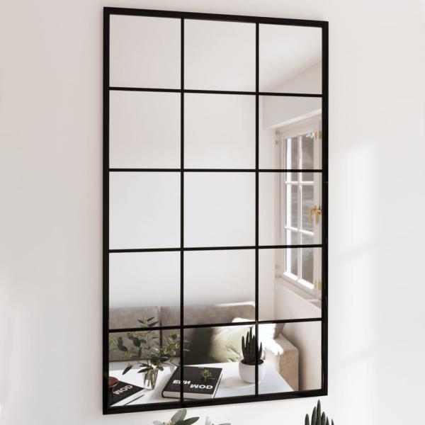 ARDEBO.de - Wandspiegel 3 Stk. Schwarz 100x60 cm Metall