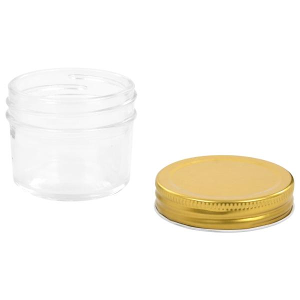 Marmeladengläser mit goldenem Deckel 48 Stk. 110 ml