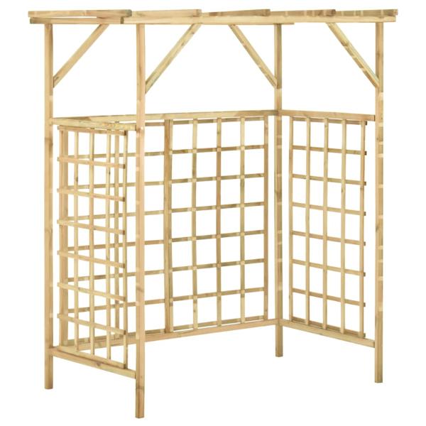 Pergola für 2 Mülltonnen Kiefernholz Imprägniert
