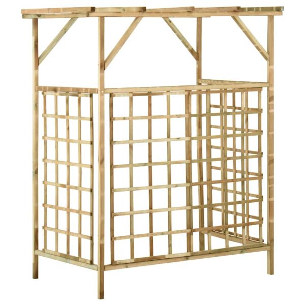 Pergola für 2 Mülltonnen Kiefernholz Imprägniert