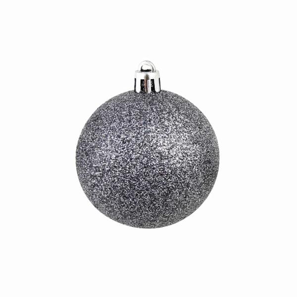 100-tlg. Weihnachtskugel-Set 3/4/6 cm Weiß/Grau